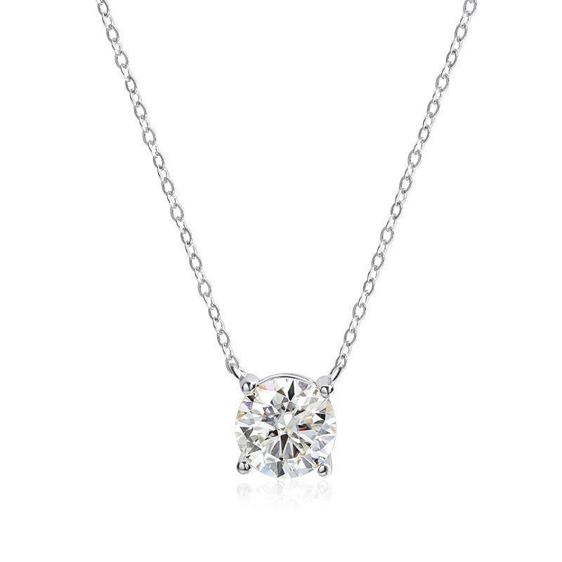 Colar Clássico Feminino em Prata 925 com Zircônia