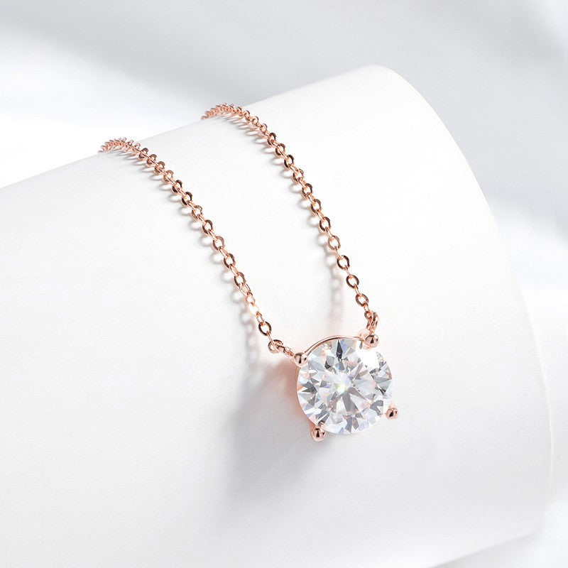Colar Clássico Feminino em Prata 925 com Zircônia