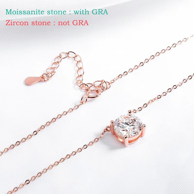Colar Clássico Feminino em Prata 925 com Zircônia