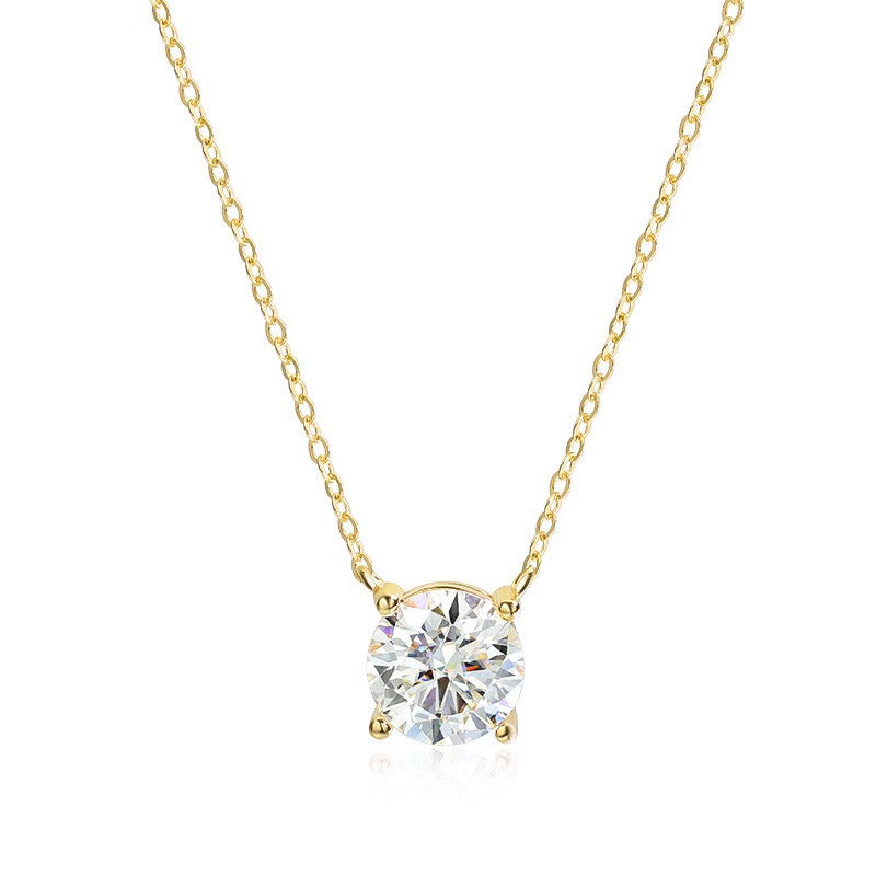 Colar Clássico Feminino em Prata 925 com Zircônia